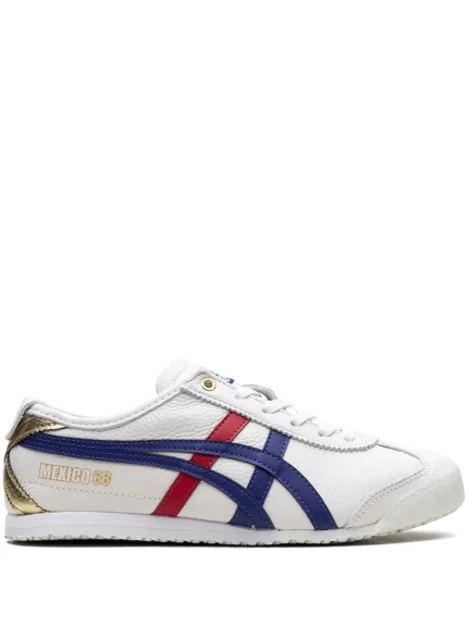 onitsuka tiger mexico 66 white dark blue red gold